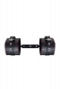 Черные однослойные оковы с контрастной строчкой