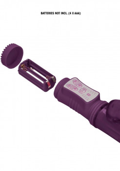 Фиолетовый вибратор-кролик Rotating Rabbit - 23 см.