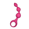Розовая анальная цепочка Triball Pink - 15 см.