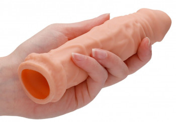 Телесная увеличивающая насадка Penis Extender - 17 см.