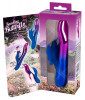 Вибростимулятор с клиторальной бабочкой и подсветкой Sparkling Butterfly - 19,4 см.