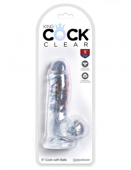 Прозрачный фаллоимитатор King Cock Clear 5