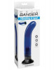 Синий водонепроницаемый вибростимулятор Waterproof G-Spot Wallbanger - 24,1 см.