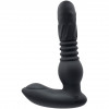 Черный массажер простаты Adams Warming & Rotating Prostate Thruster - 15,3 см.