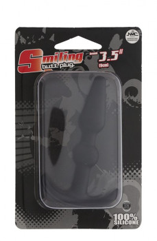 Чёрный массажер для анальной стимуляции T-Shape Silicone Butt Plug Black - 8,9 см.