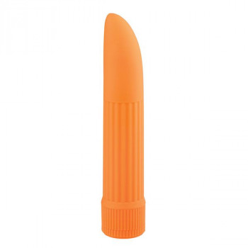 Оранжевый классический вибратор Basicx Multispeed Vibrator Orange 5Inch - 13 см.