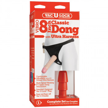 Страпон с вибрацией Vac-U-Lock Set Vibro 8