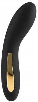 Черный вибромассажёр Luminate Vibrator - 17 см.