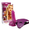 Гламурный страпон с блёстками Bree Olson Glitter Glam Strap-On Harness & Dong - 16 см.