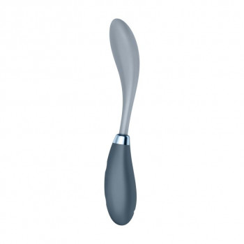 Серый вибромассажер G-Spot Flex 3 - 19,5 см.