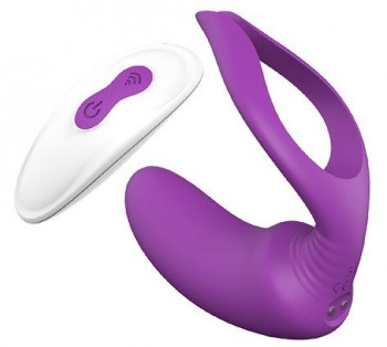 Фиолетовый анальный вибратор Remote Private Pleaser