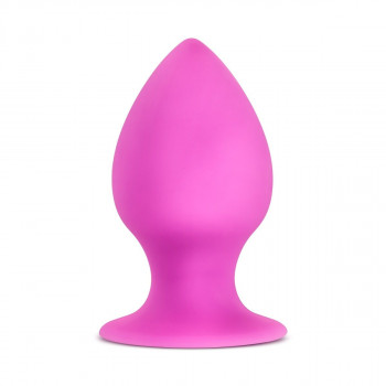Розовая анальная пробка Luxe Rump Rimmer Small - 7,6 см.