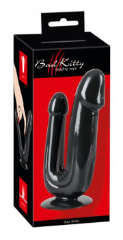 Чёрный анально-вагинальный фаллоимитатор Duo Dildo - 17,5 см.