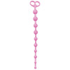 Розовая анальная цепочка из 10 звеньев Anal Juggling Ball Silicone - 33,6 см.