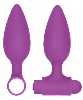 Фиолетовый анальный вибронабор Usb-Rechargeable Anal Set