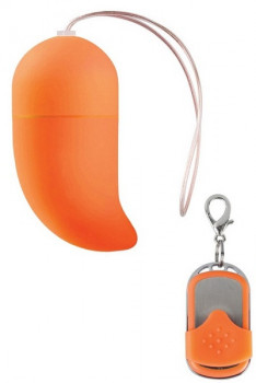 Оранжевое радиоуправляемое виброяйцо Vibrating G-spot Egg medium