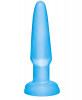 Голубая анальная пробка Beginners Butt Plug - 10,9 см.