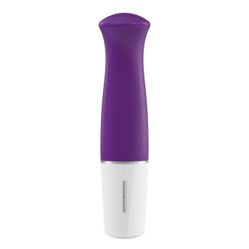 Фиолетовый мини-вибратор D4 с тупым кончиком - 14 см.