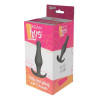 Серый удлиненный анальный стимулятор Plug With T-Handle - 15,6 см.