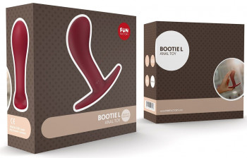 Бордовая анальная пробка Bootie L - 11,1 см.