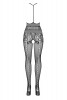 Ажурный комбинезон с открытыми плечами и спинкой, черный