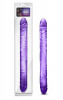 Фиолетовый двусторонний фаллоимитатор 18 inch Double Dildo - 45 см.