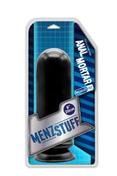 Чёрный анальный стимулятор-гигант Menzstuff Anal Mortar Huge Butt Plug - 20 см.