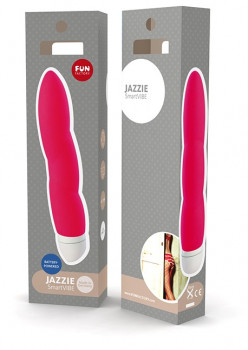Ярко-розовый вибратор Jazzie - 17,8 см.