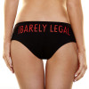 Женские трусики Hustler с надписью Barely Legal, черный
