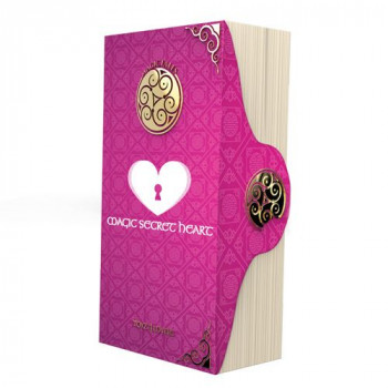 Розовый рельефный вибратор Magic Tales Secret Heart - 21 см.