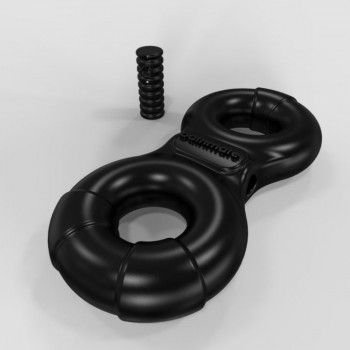 Чёрное эрекционное виброкольцо-восьмерка Bathmate Vibe Ring Eight