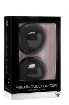 Чёрные вакуумные присоски с вибрацией Vibrating Suction Cup