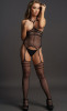 Кэтсьюит с открытой грудью Strappy Suspender Bodystocking, черный