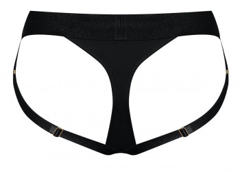 Черные трусики для насадок Heroine Lingerie Harness - size L, черный
