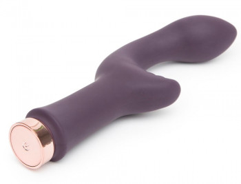 Фиолетовый вибратор Lavish Attention Rechargeable Clitoral & G-Spot Vibrator - 18,4 см.