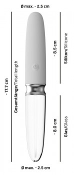 Двусторонний вибратор Straight Led - 17,7 см.