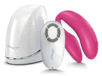 Розовый вибромассажёр для двоих We-Vibe 4