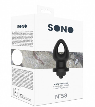 Анальный вибратор No.58 Anal Vibrator с отверстием - 8 см.