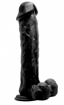 Чёрный фаллоимитатор Realistic Cock 11