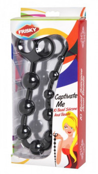 Анальные бусы Captivate Me 10 Bead Silicone Anal Beads - 34 см.