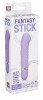 Фиолетовый мини-вибратор с увеличенной головкой и рёбрами Neon Fantasy Stick Purple - 11 см.