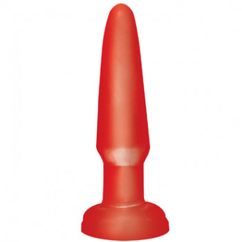 Красная анальная пробка Beginners Butt Plug - 10,9 см.