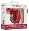 Красное виброяйцо Medium Wireless Vibrating G-Spot Egg с пультом - 7,5 см.