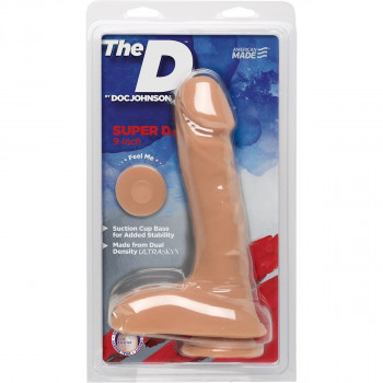 Телесный фаллоимитатор на присоске The D Super D 9