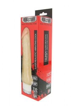 Реалистичный мультискоростной вибратор Realstuff 7Inch Vibrator - 17,8 см.