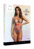 Боди с гартерами и наклейками на грудь Open-cup Strappy Teddy & Dazzling Sticker, оранжевый