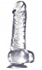 Прозрачный фаллоимитатор на присоске Jelly Joy Brilliant - 18 см.