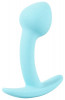 Голубая анальная втулка Mini Butt Plug - 7,1 см.
