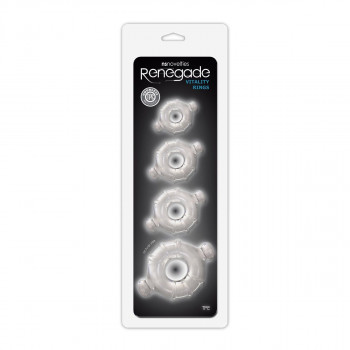 Набор из 4 прозрачных колец разного диаметра Renegade Vitality Rings